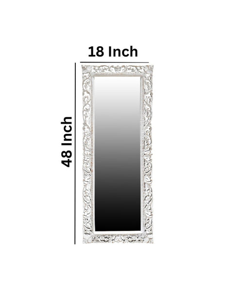 Handcrafted Wall Mirror 18x48 Inches | Elegant Wooden Frame | Stylish Home Decor