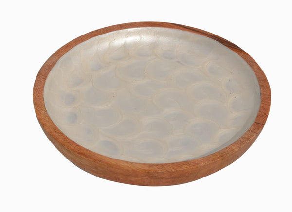 Wooden Decal Round  Serving Platter