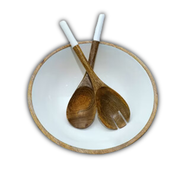 Wood Enamal 7 pcs. Serving Set