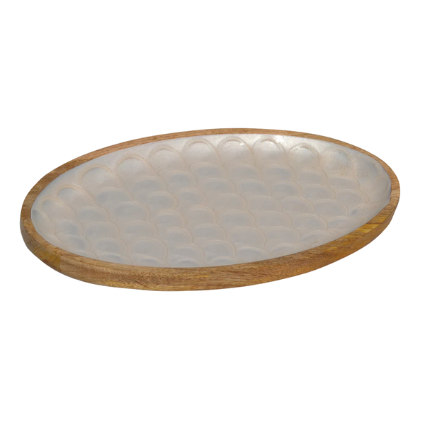 Wooden Decal Ovel Serving Platter