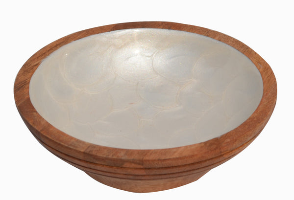 Wooden Carved Decal  Bowl