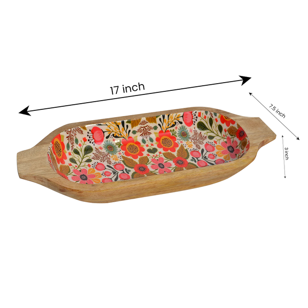 Wooden Decal Dip  Serving Platter