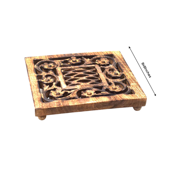 Wooden Carved Trivet