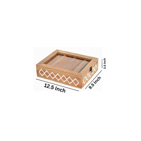 Wooden Cutlery Holder | Handcrafted Kitchen Utensil Organizer | Natural Finish