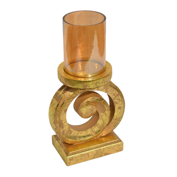 Handmade Candle Holder | Artisan Crafted Home Decor | Unique Candle Accent(Golden)