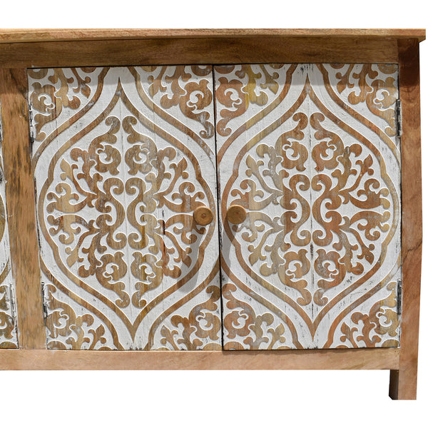 Wooden Carved Cabinet | Handcrafted Storage Cabinet with Intricate Designs