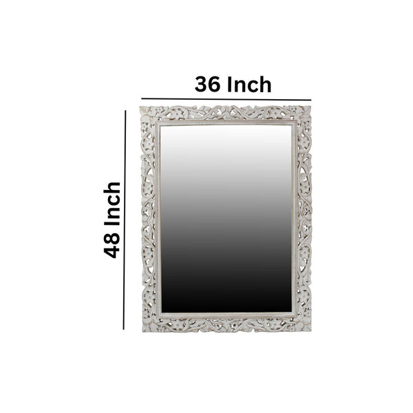 Large Wall Mirror 36x48 Inches | Handcrafted Wooden Frame | Elegant Home Decor