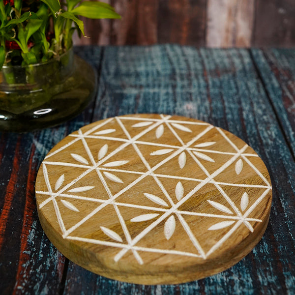 Wooden Carved Trivet