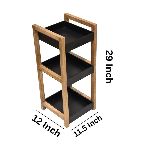 Classic black  3 Tiers Storage Organize Rack Shelf