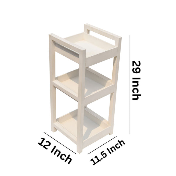 Classic white  3 Tiers Storage Organizer Rack Shelf