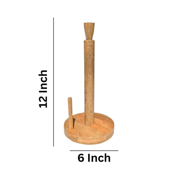 Natural wood sleek carving Kitchen Towel Holder