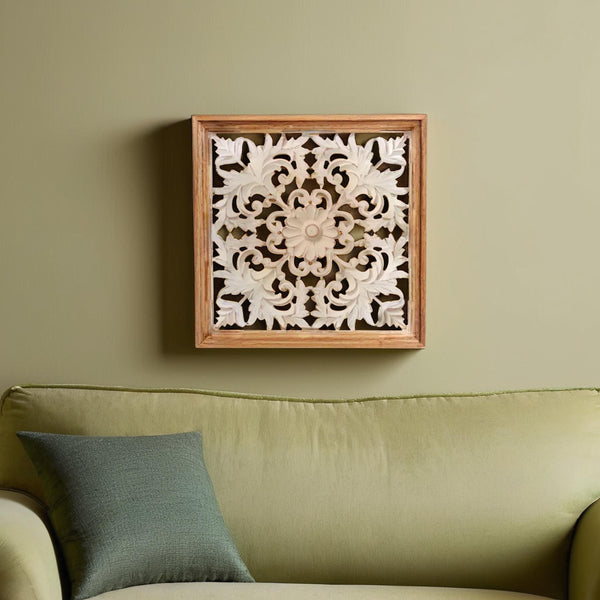 leafy corner cutwork design wall decor