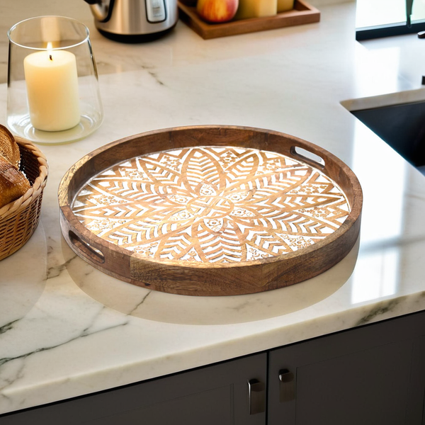 Wood Carved  Tray