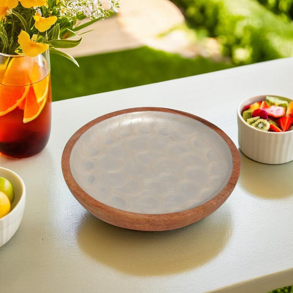 Wooden Decal Round  Serving Platter