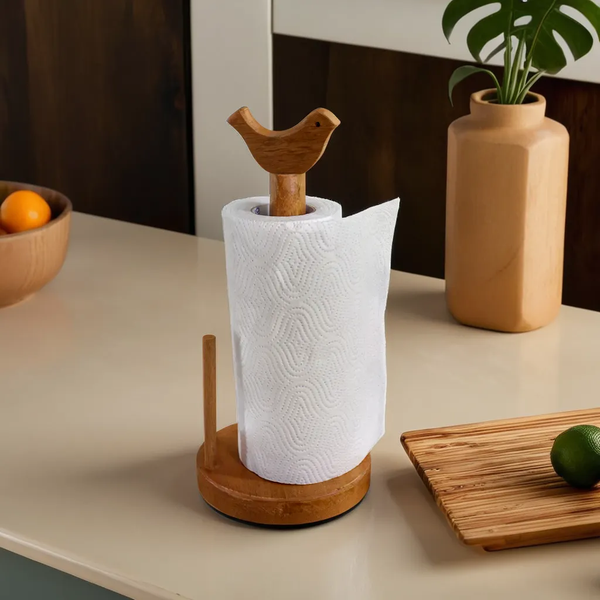 Wooden Bird Kitchen Towel Holder