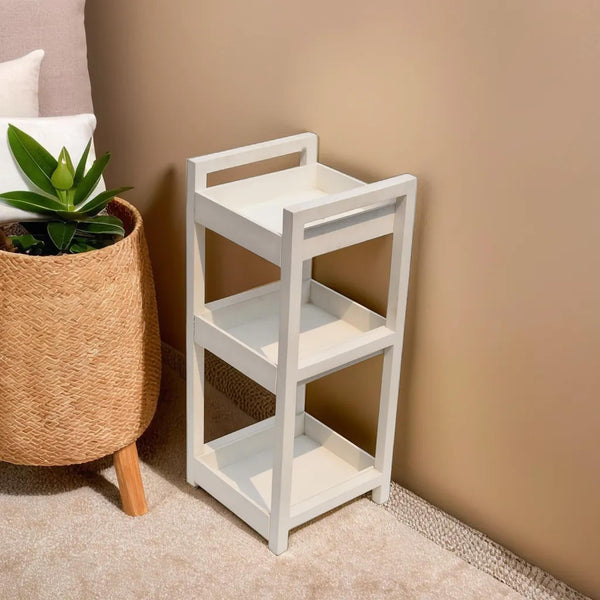 Classic white  3 Tiers Storage Organizer Rack Shelf