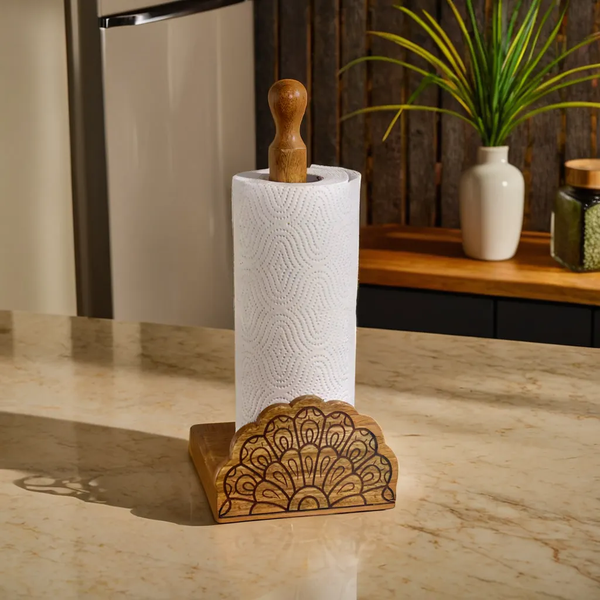 Mandala Carving Kitchen Towel Holder