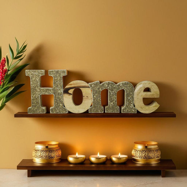 Wooden HOME Décor With Golden Baed Work