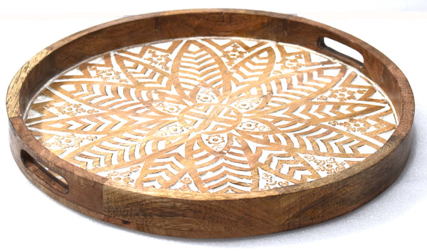 Wood Carved  Tray