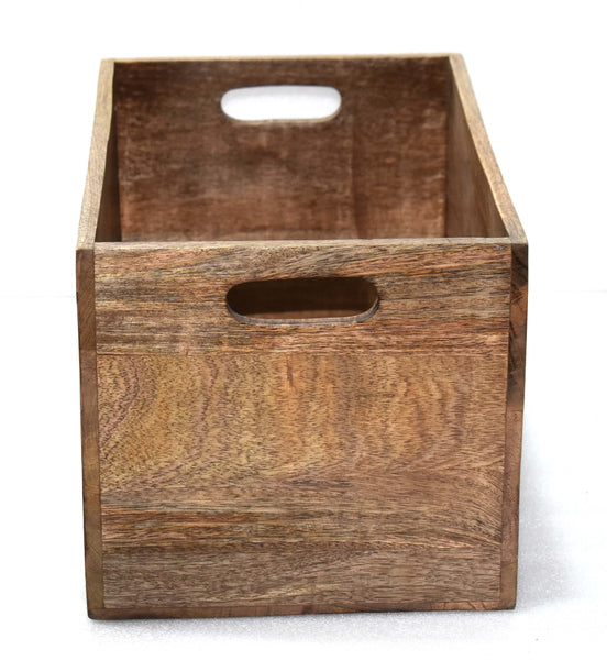 Wood Carved Storage Crate