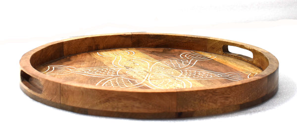 Wood Carved  Tray