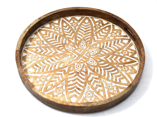 Wood Carved  Tray