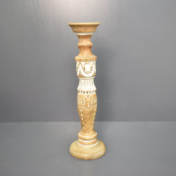 Carved Antique Candle Holder (GD1915)