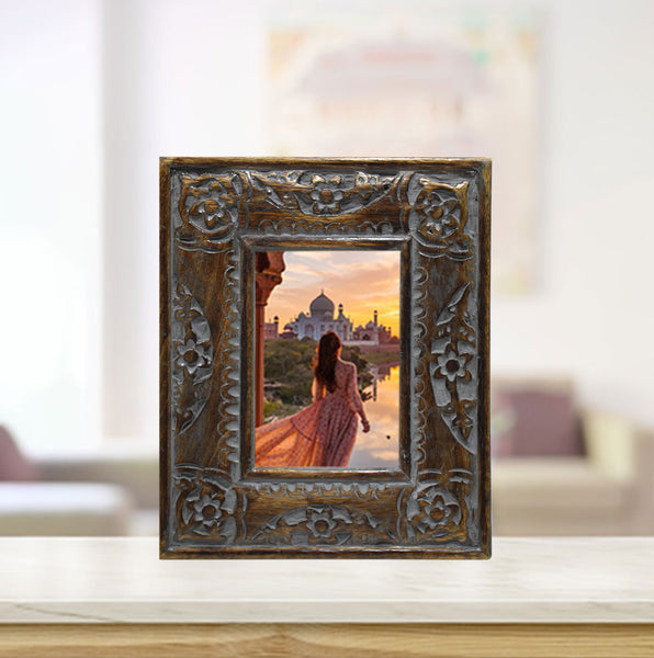 Wood Carved Antique Photo Frame (GD1532)