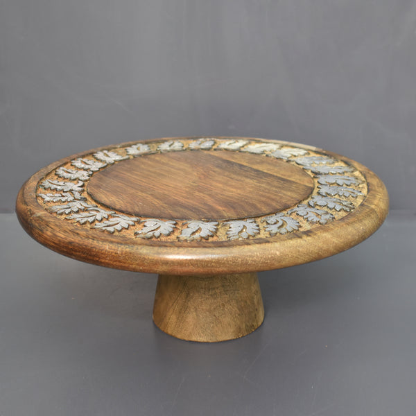 Wood Carved, Cake Stand (GD1789)