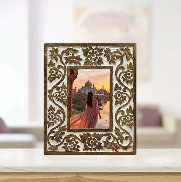 Wood Carved Antique Photo Frame (GD1545)