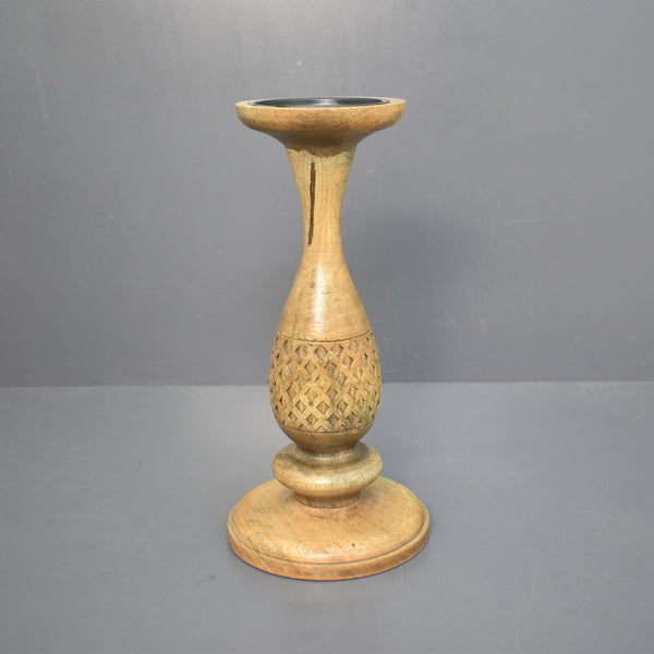 Carved Antique Candle Holder (GD1914)