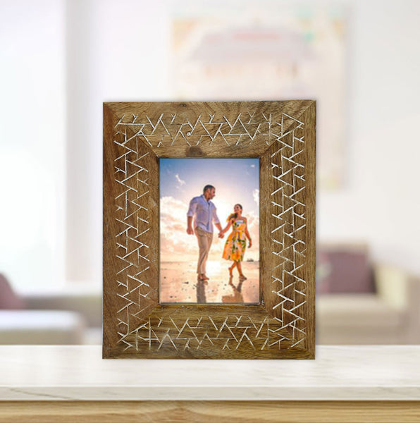 Wood Carved Antique Photo Frame (GD1537)