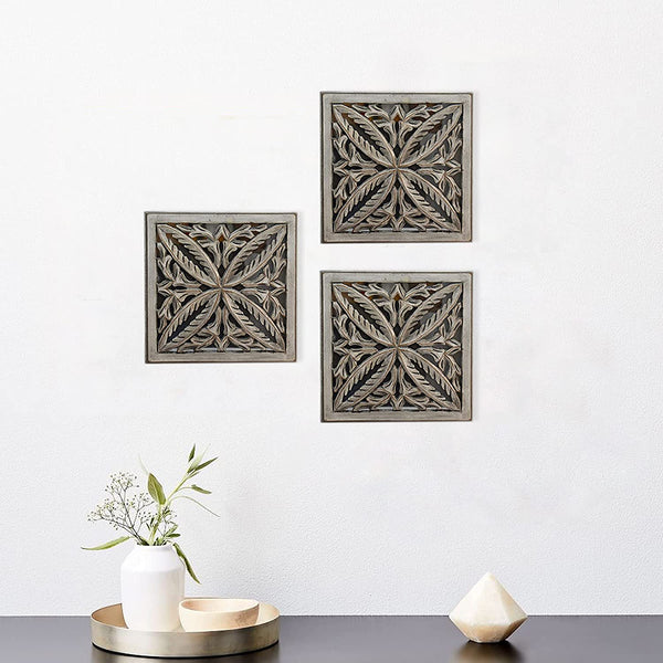 Carved Wall Panel, Set of 3 (GD2023A)