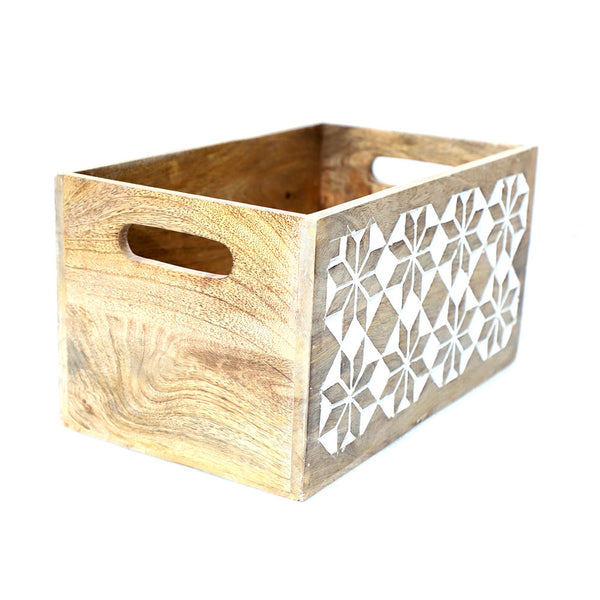 Carved  Storage Crate (GD1245)