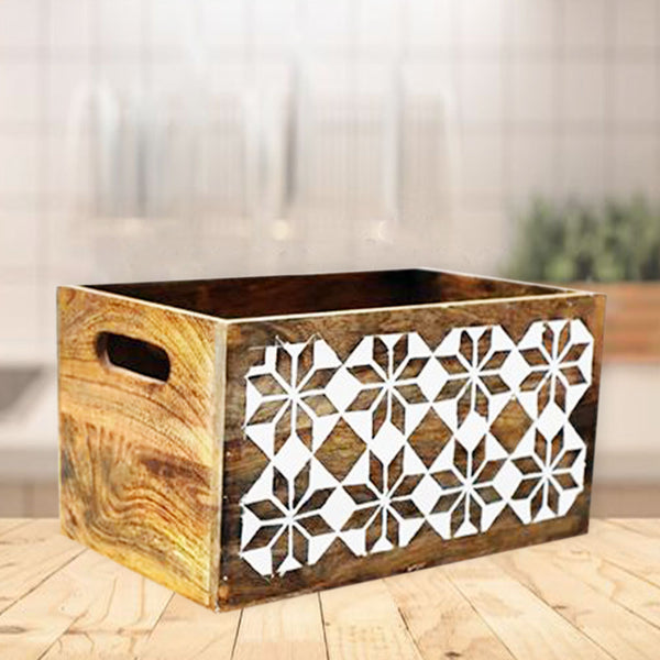 Carved  Storage Crate (GD1245)