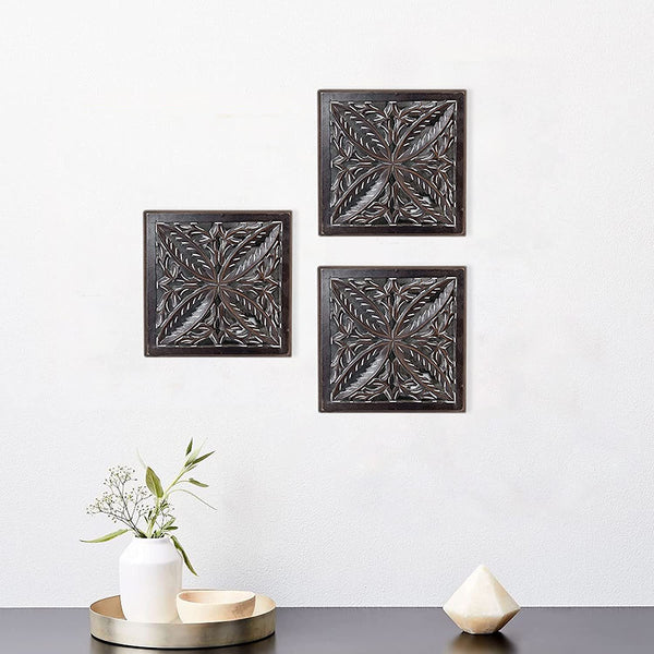 Carved Wall Panel, Set of 3 (GD2023B)