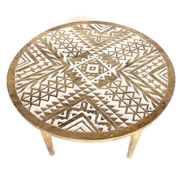 Wooden Carved Round table